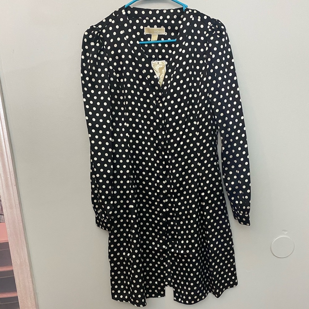 Michael Kors silk button up dress